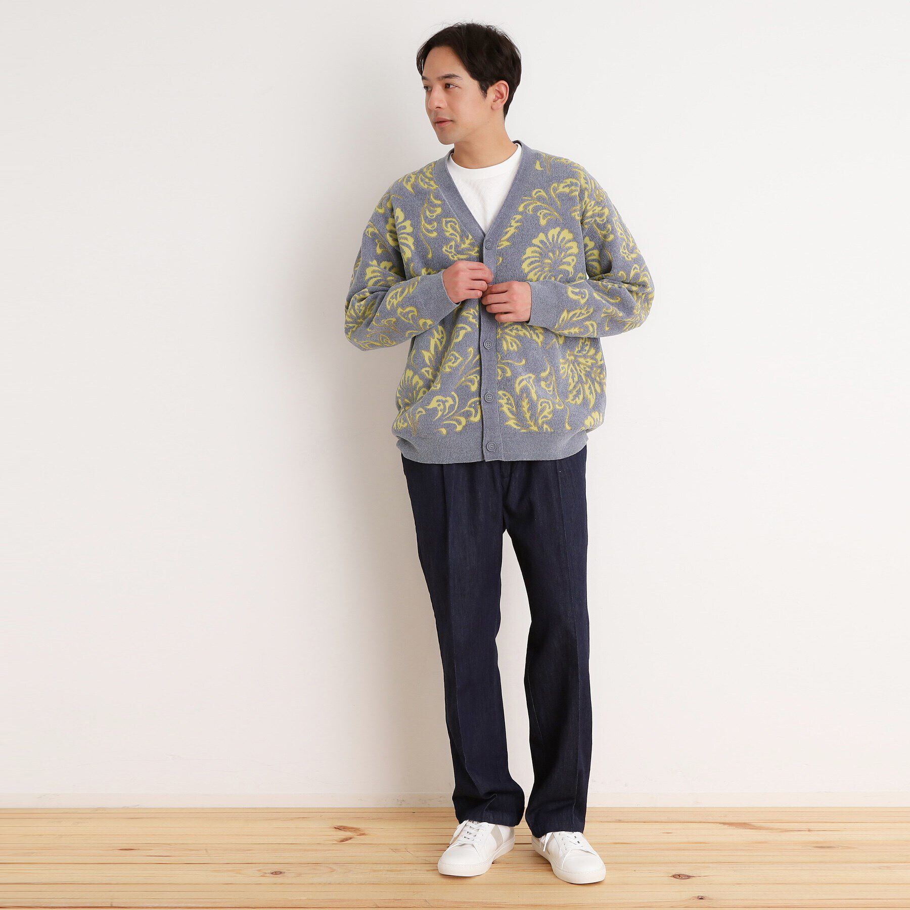 THE SHOP TK「ジャカード モールニット カーディガン」|カーディガン|