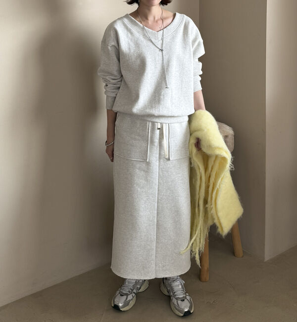 Doux archives「裏起毛Ｖネック前後２ＷＡＹプルオーバー」|Tシャツ・カットソー|