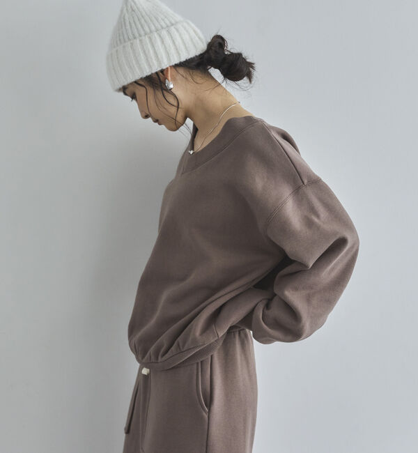 Doux archives「裏起毛Ｖネック前後２ＷＡＹプルオーバー」|Tシャツ・カットソー|