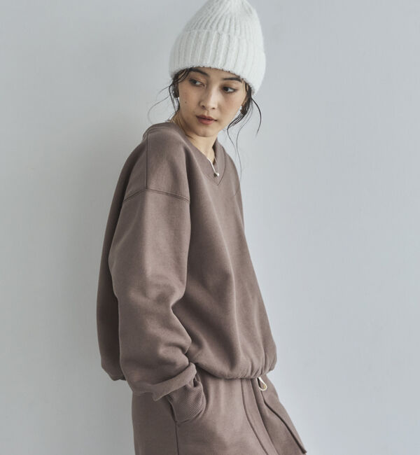 Doux archives「裏起毛Ｖネック前後２ＷＡＹプルオーバー」|Tシャツ・カットソー|