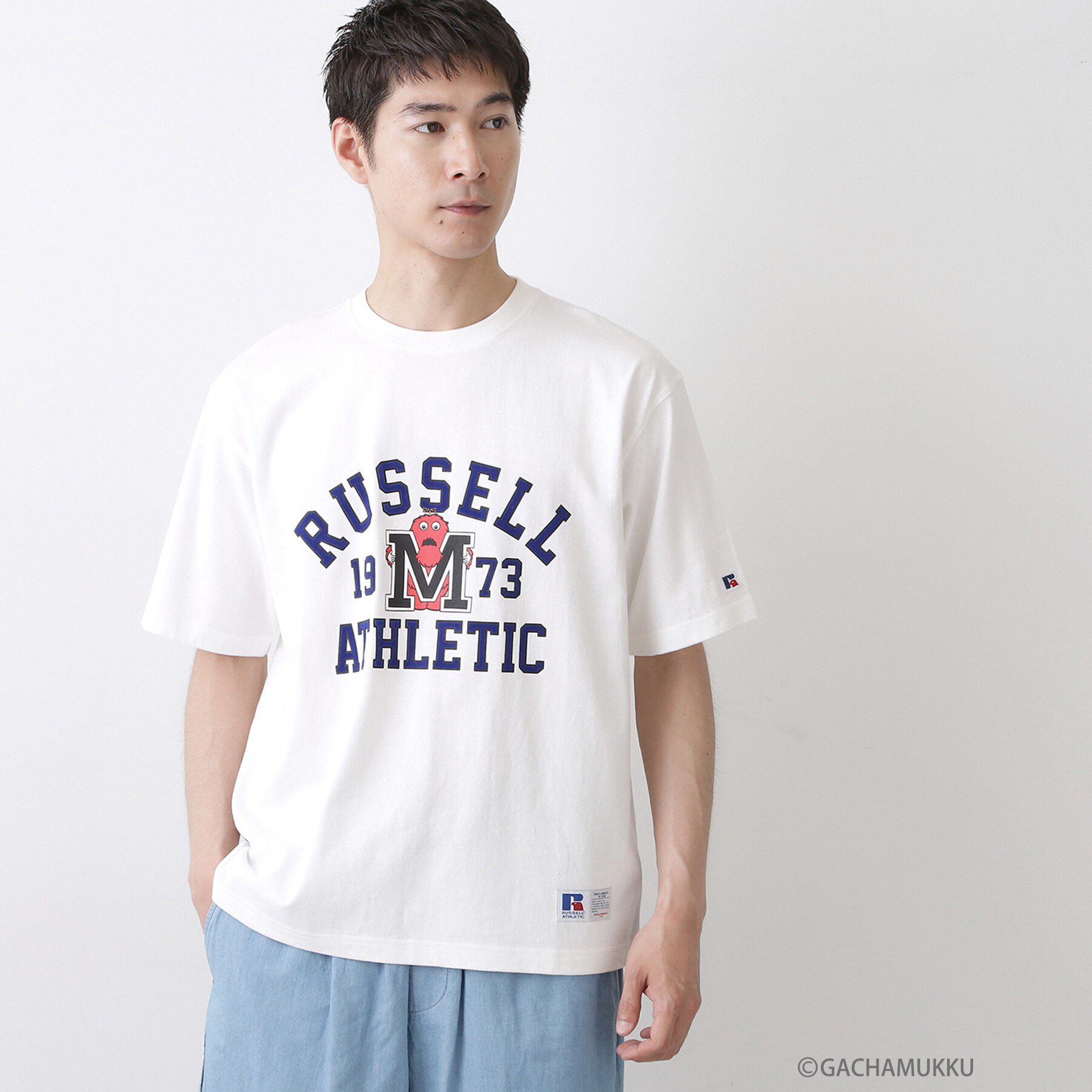 Dessin「ガチャピン・ムック コラボTシャツ」|Tシャツ・カットソー|ホワイト(602)