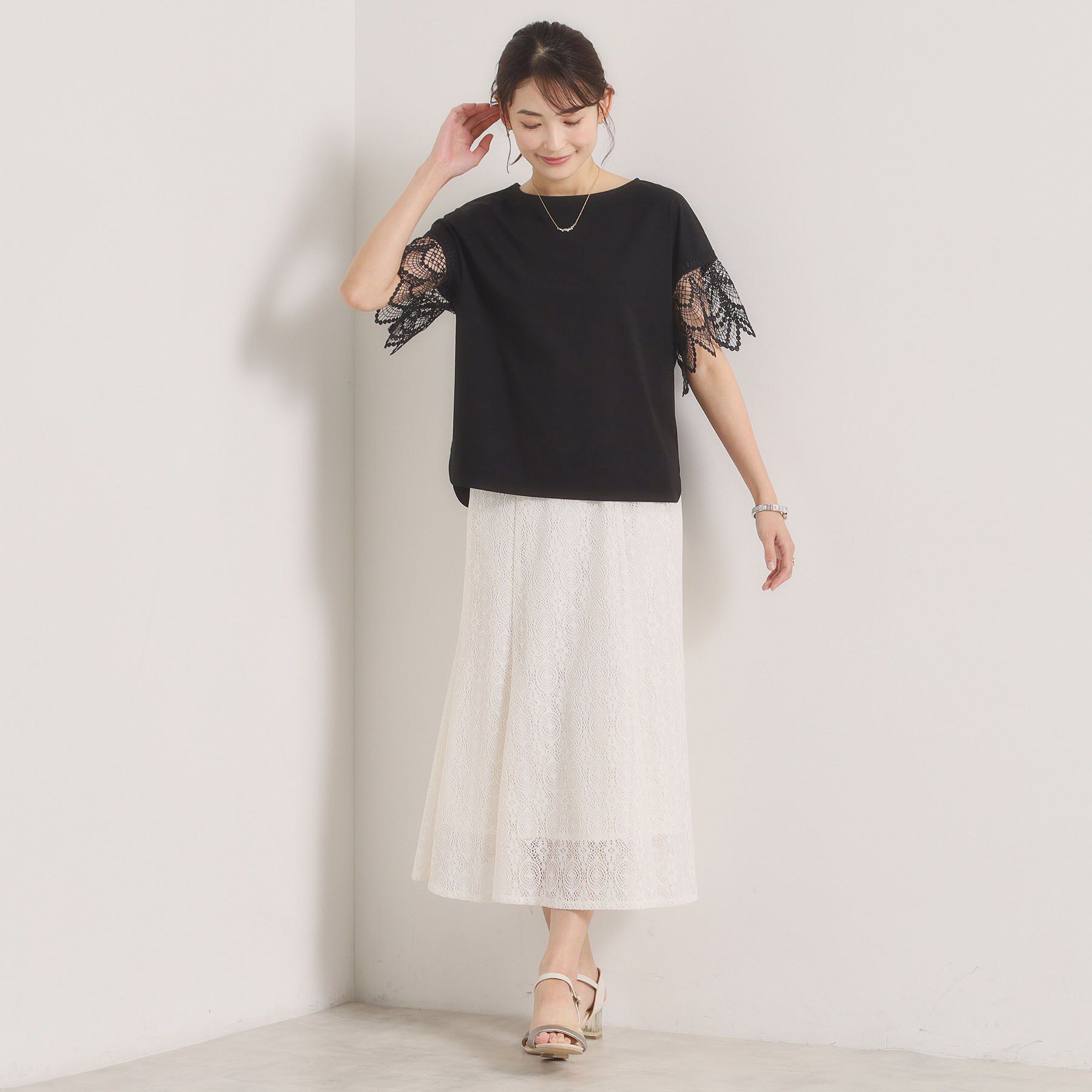 ITS&rsquo;DEMO「【冷感／速乾】袖レースプルオーバー」|Tシャツ・カットソー|