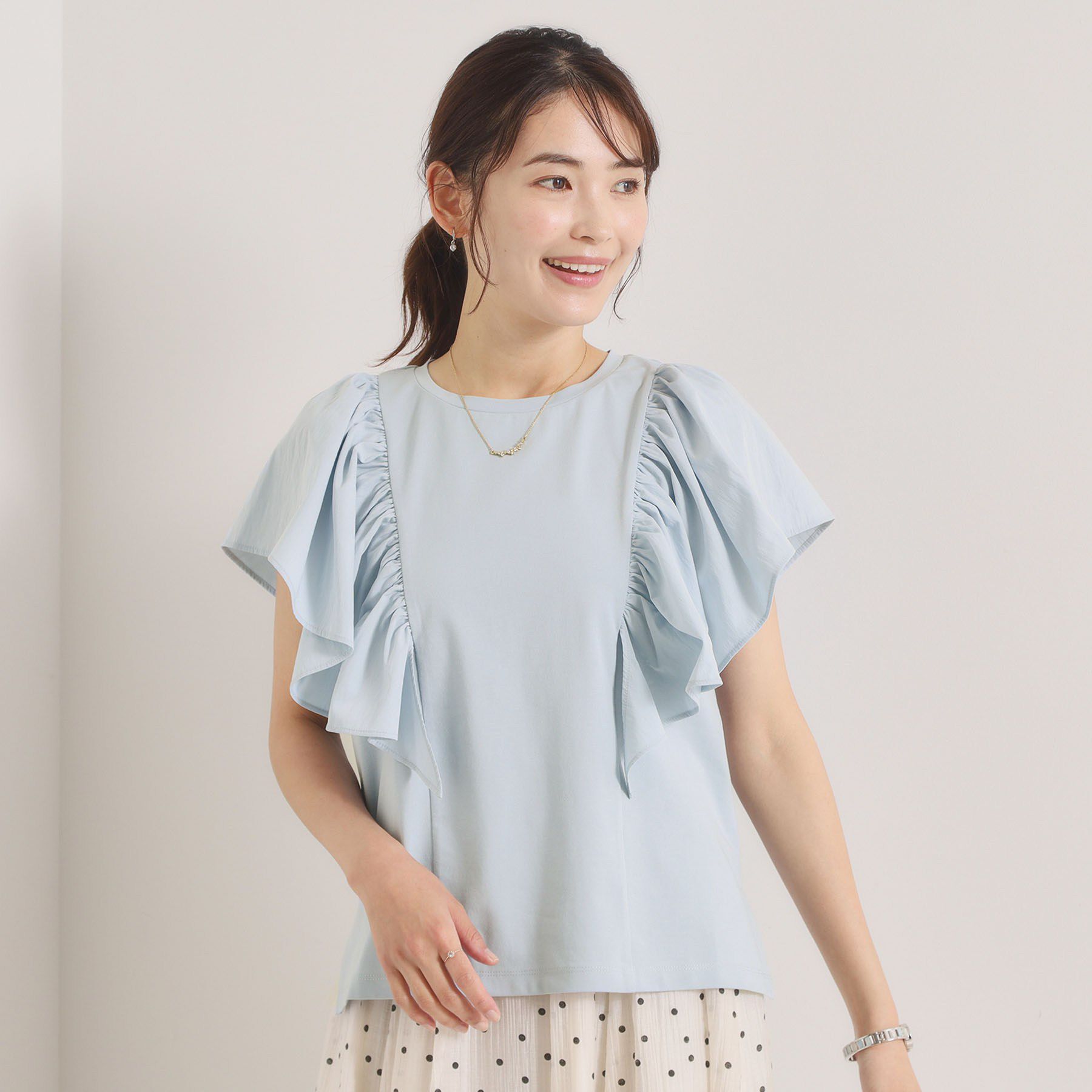 ITS&rsquo;DEMO「【冷感／速乾】袖フリルトップス」|Tシャツ・カットソー|