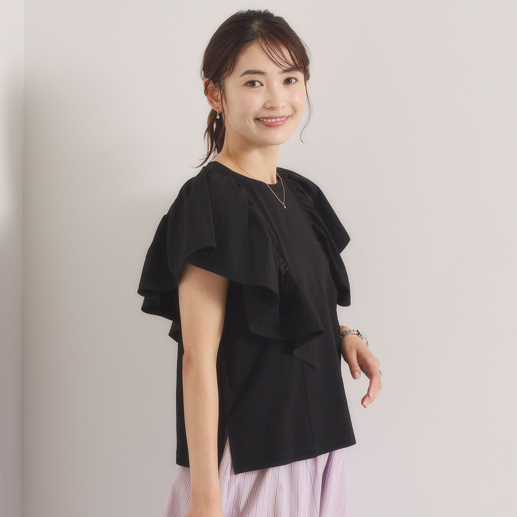 ITS&rsquo;DEMO「【冷感／速乾】袖フリルトップス」|Tシャツ・カットソー|