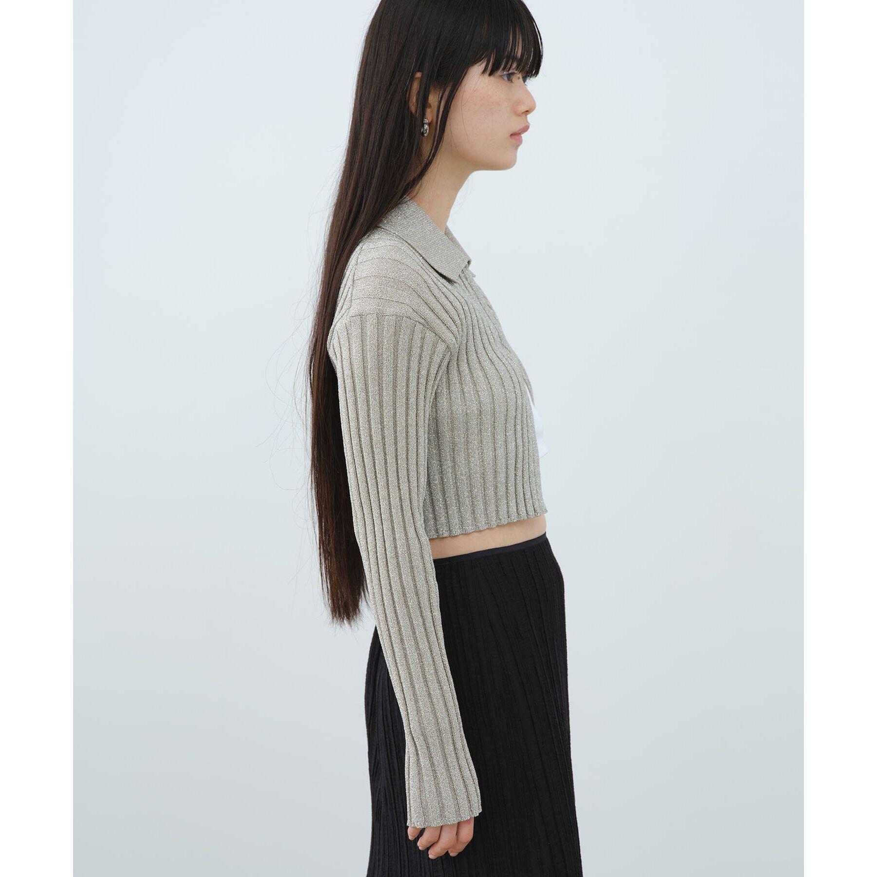 CODE A「lame knit cardigan」|カーディガン|