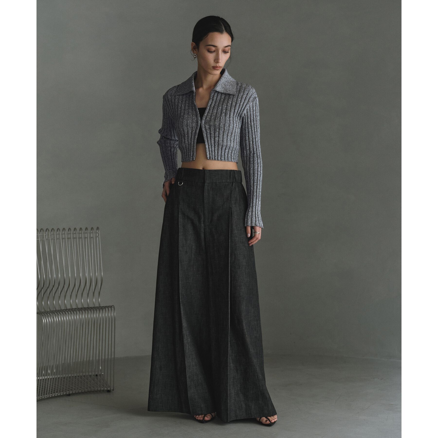CODE A「lame knit cardigan」|カーディガン|