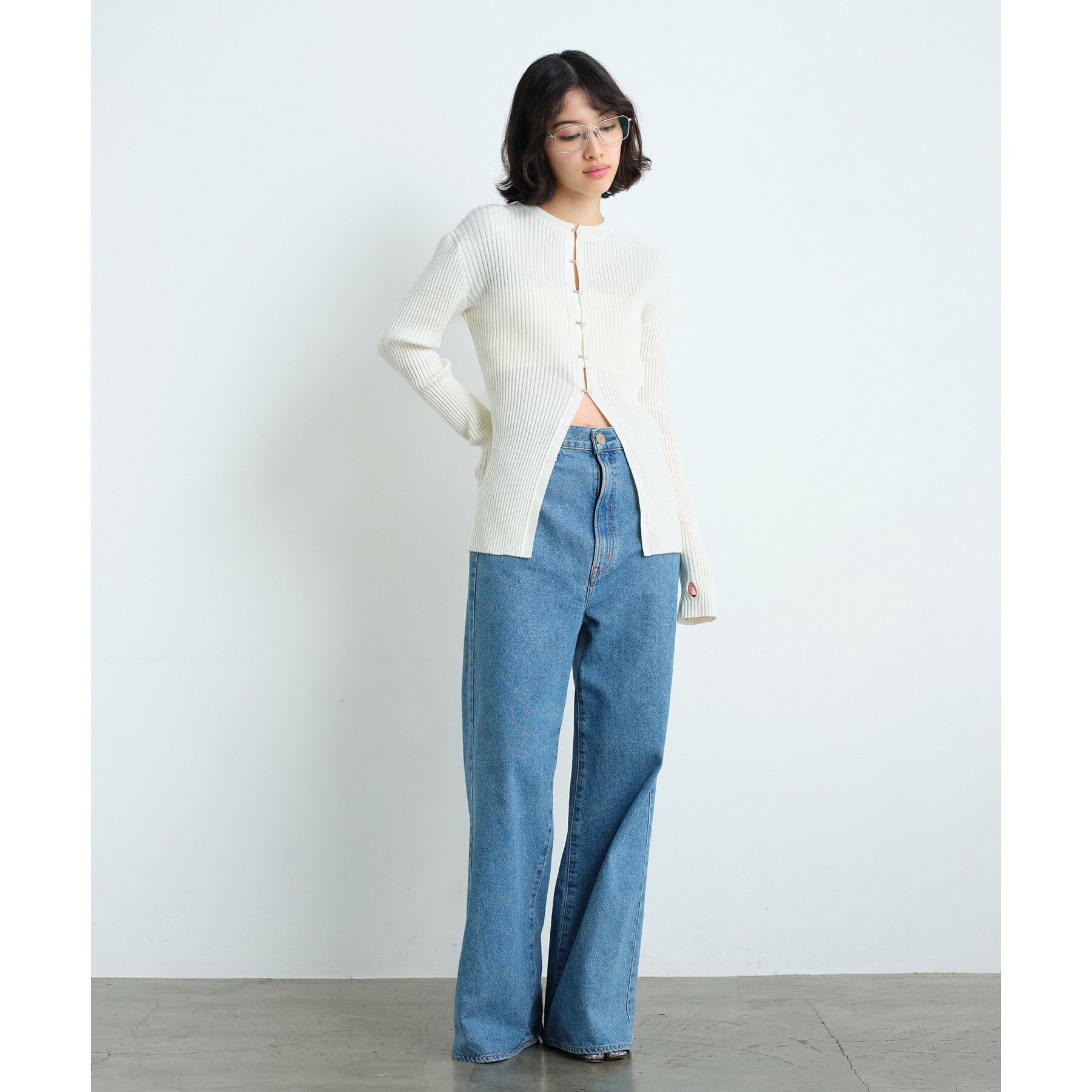 CODE A「fronthook knit cardigan」|カーディガン|