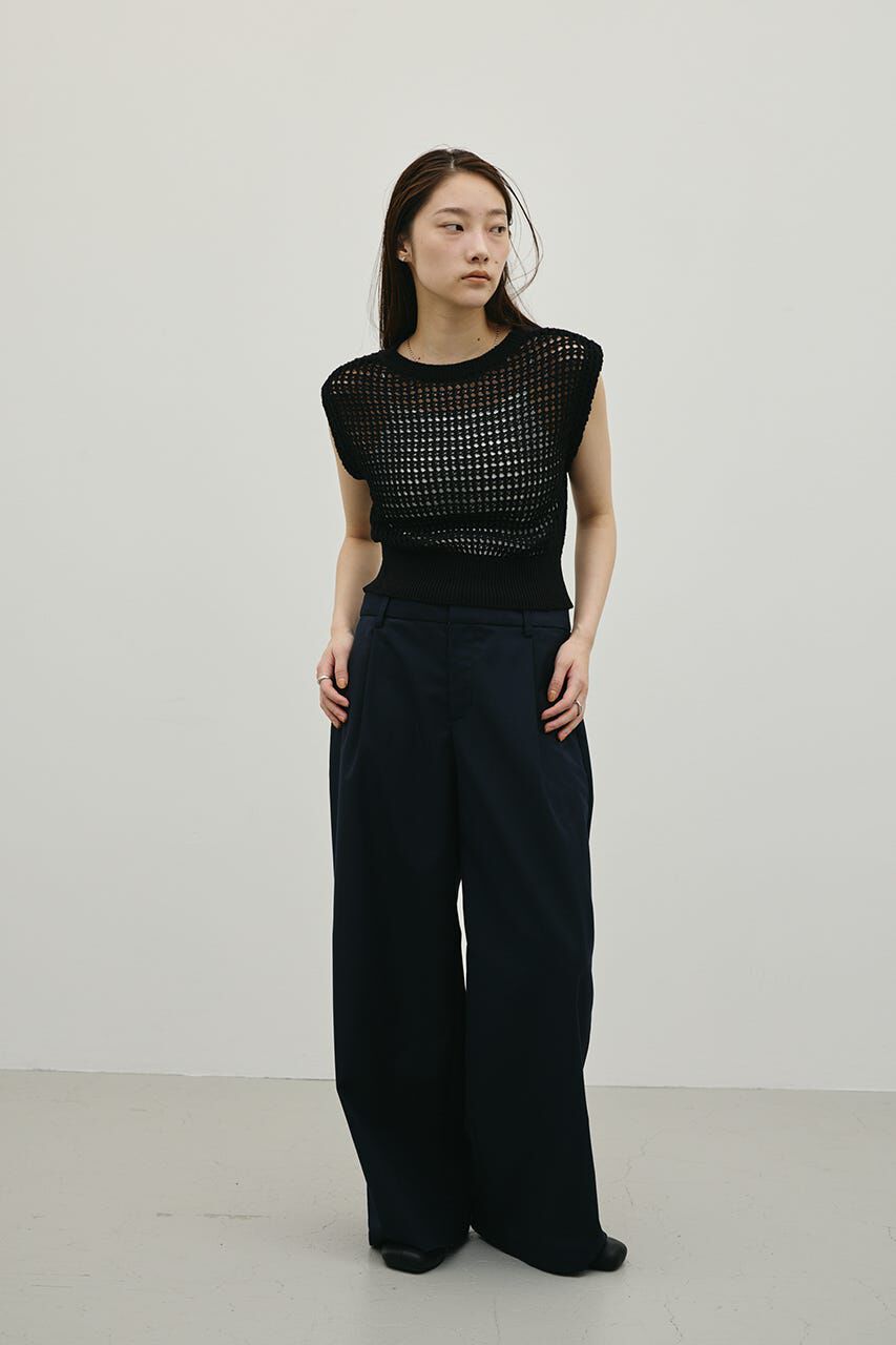 STYLEMIXER「2WAYクロシェニット」|タンクトップ|BLK