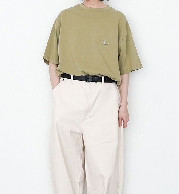 休日と詩「小さなポケットのTシャツ」|Tシャツ・カットソー|グリーン