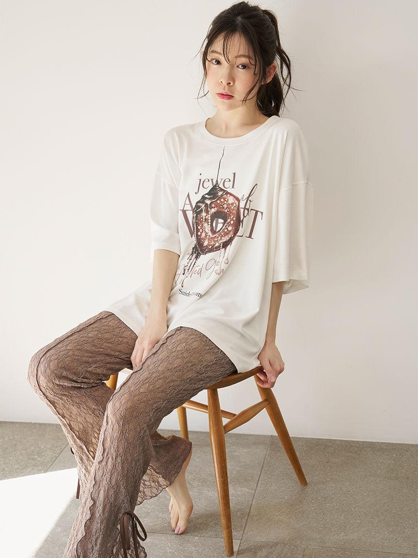 SNIDEL HOME「レースレギンスパンツ」|ルームウェア|