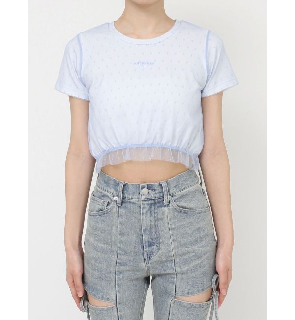 RESEXXY「ドットチュールレイヤードTシャツ」|Tシャツ・カットソー|