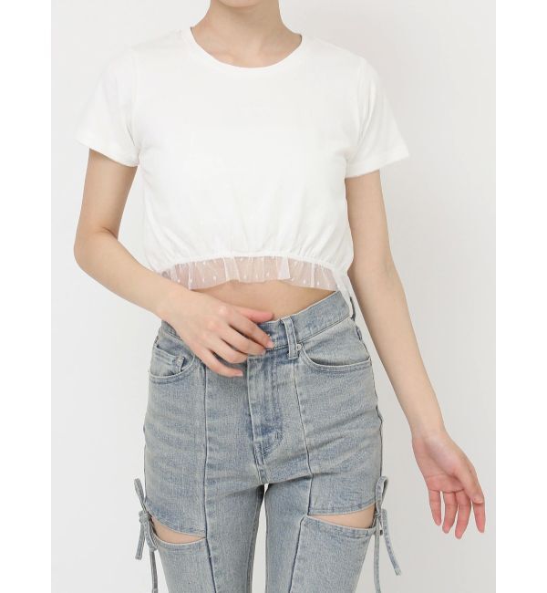 RESEXXY「ドットチュールレイヤードTシャツ」|Tシャツ・カットソー|