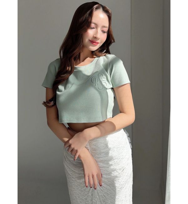 RESEXXY「エンボスロゴクロップドTシャツ」|Tシャツ・カットソー|