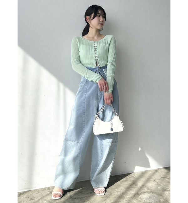 dazzlin「レースホックショートカーデ」|カーディガン|