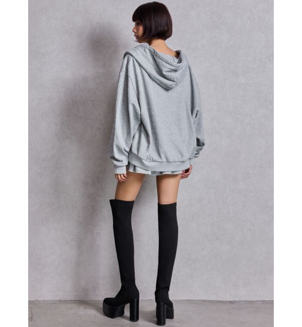 GYDA「GG chain glitter print BIGパーカー」|パーカー|