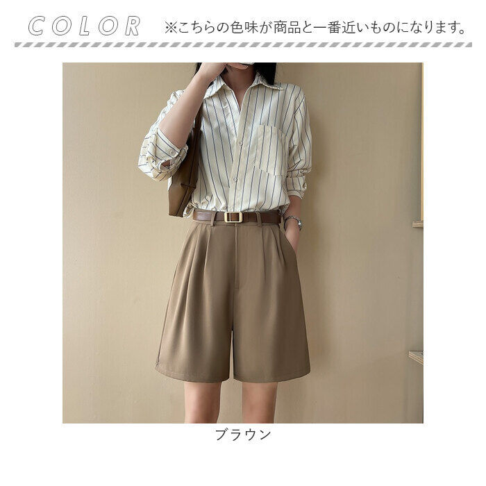 BACKYARD FAMILY「ハーフパンツ ボトムス レディース 通販 ショートパンツ おしゃれ きれいめ タックパンツ」|その他|