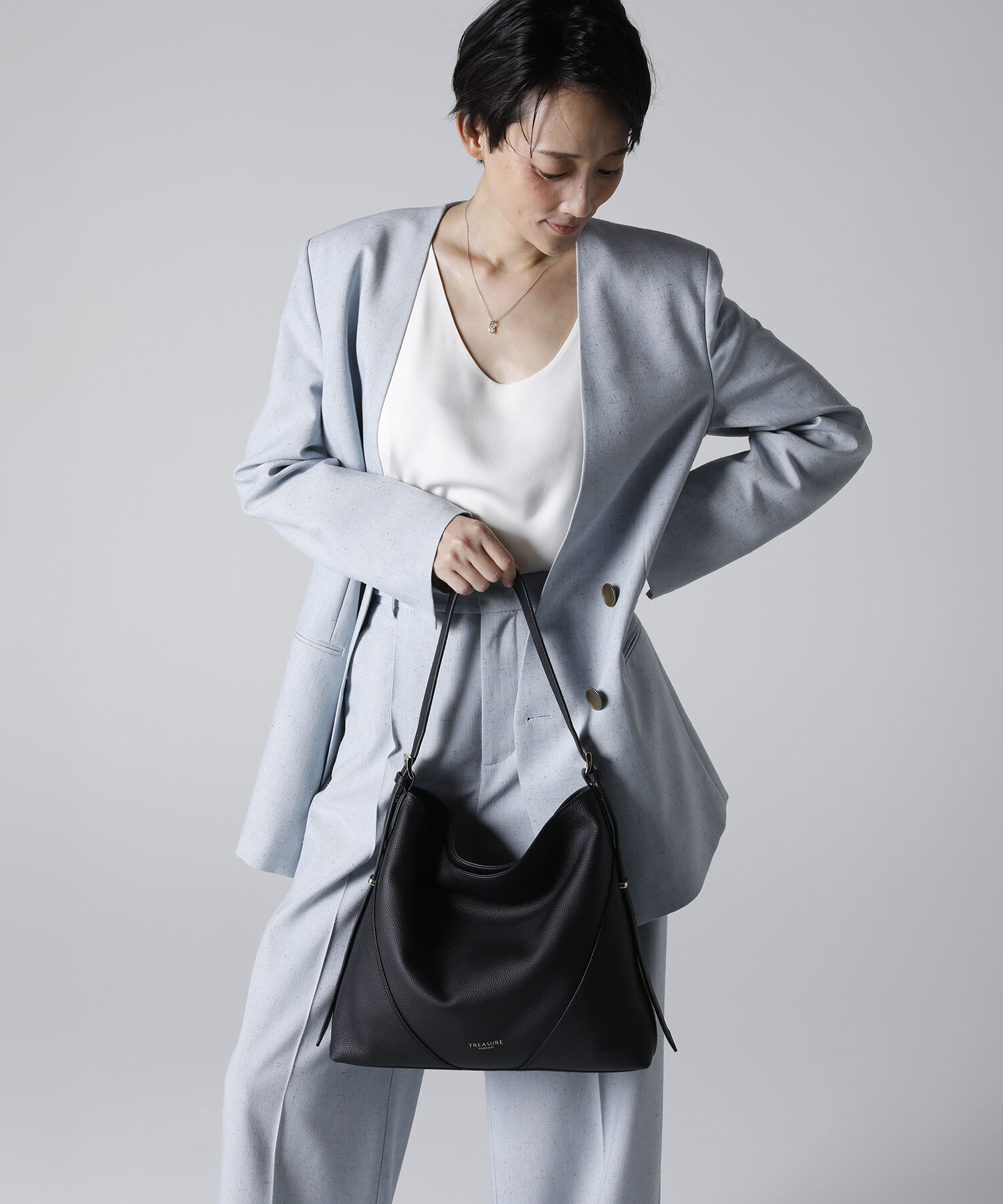 TOPKAPI TREASURE「【TREASURE TOPKAPI】シュリンクレザー ワンハンドル 2way ショルダー バッグ」|ショルダー・メッセンジャー|