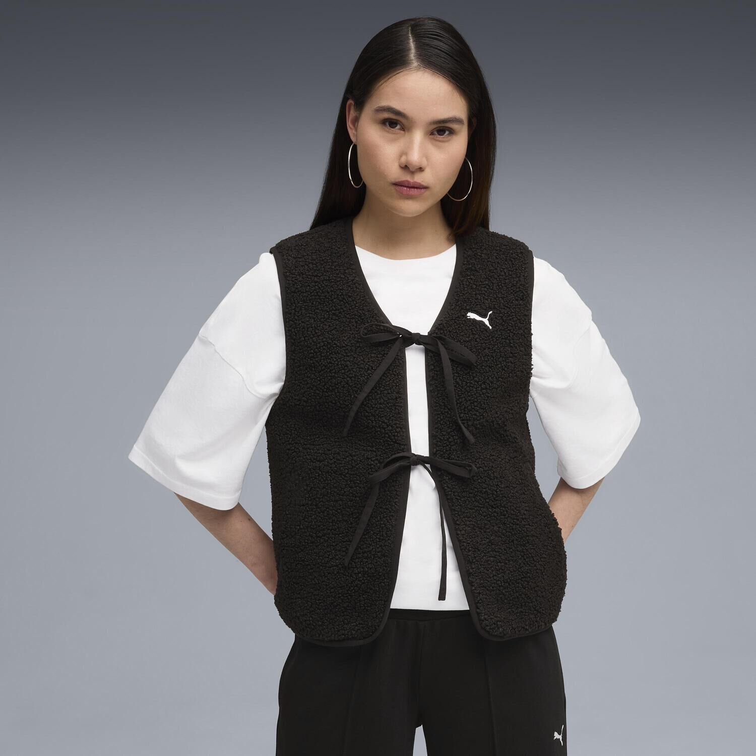 PUMA「【PUMA ｳｪｱ】W W.ESS POLAR FLEECE GILE」|ポロシャツ|