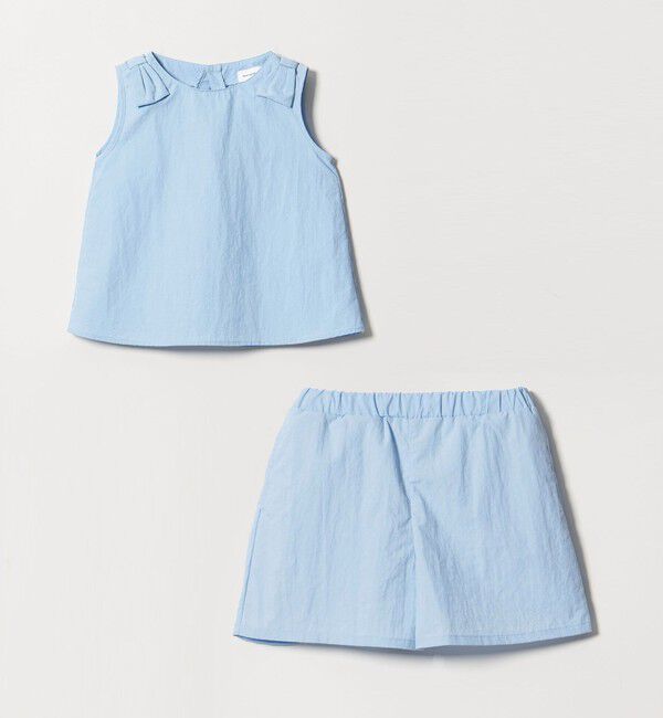 UNITED ARROWS green label relaxing「【スタメンシリーズ】タッサー リボン デザイン セット アップ / キッズ 100cm-160cm」|ワンピース|LT.BLUE