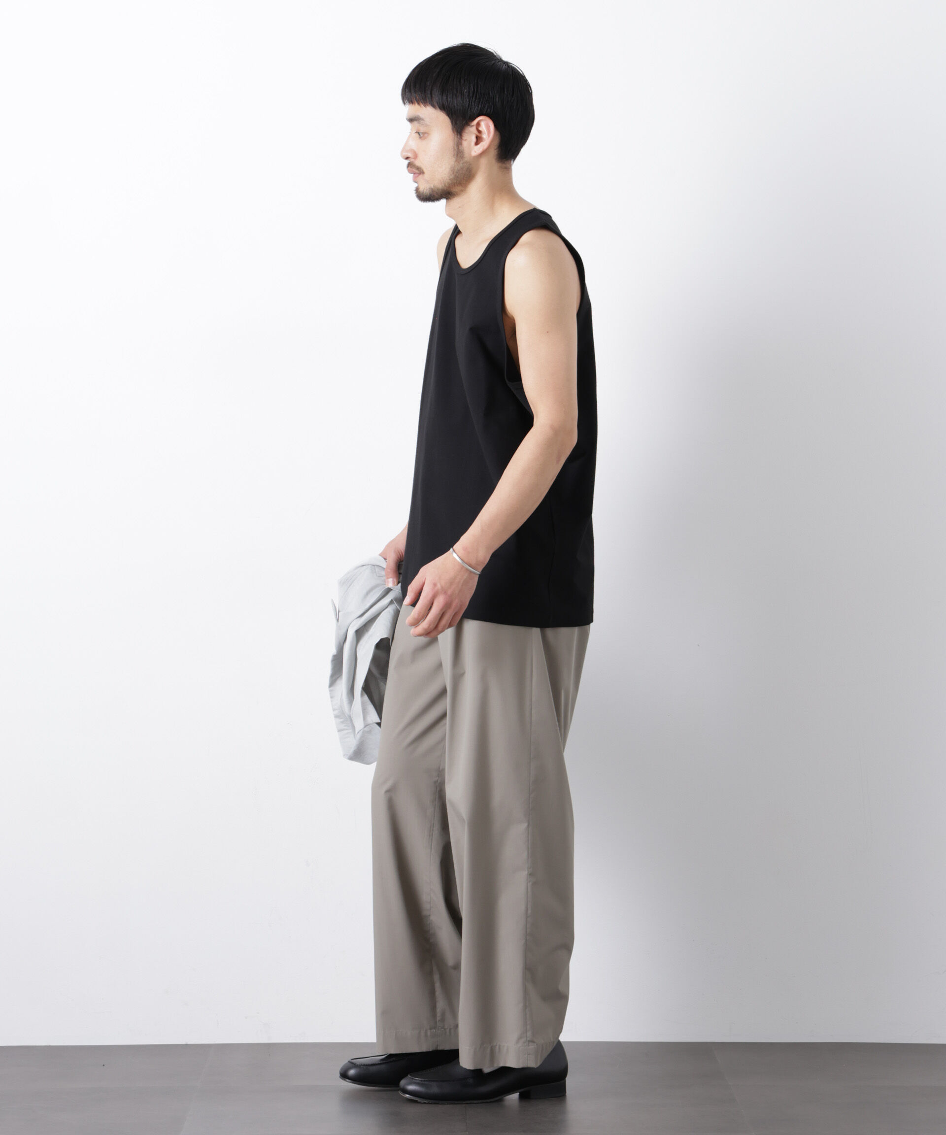 nano･universe「｢Meaningful Continuity｣coveross(R) ﾂｲﾙ調 冷感ﾌﾟﾚｰﾃｨﾝｸﾞ天竺 ﾀﾝ  」|Tシャツ・カットソー|