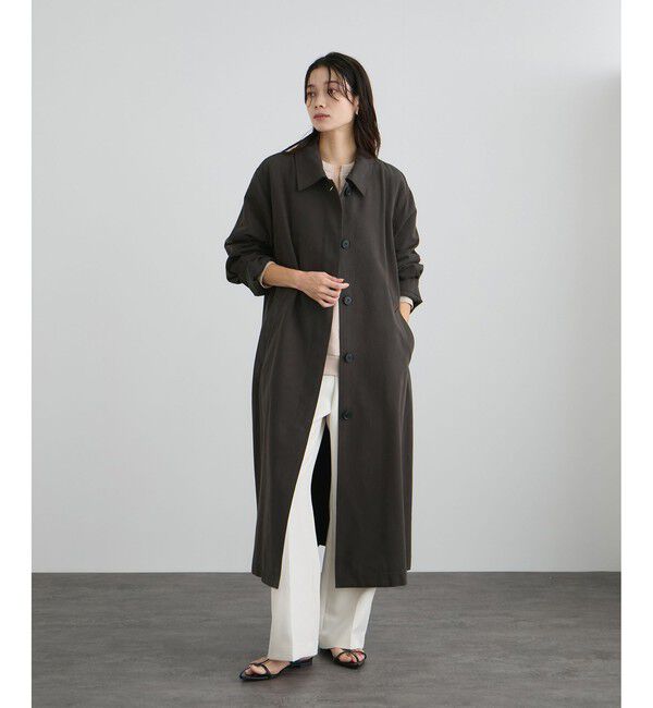 SALON adam et rope'「【WEB限定】エフォートレスステンカラーコート / スタンドカラー」|トレンチコート|