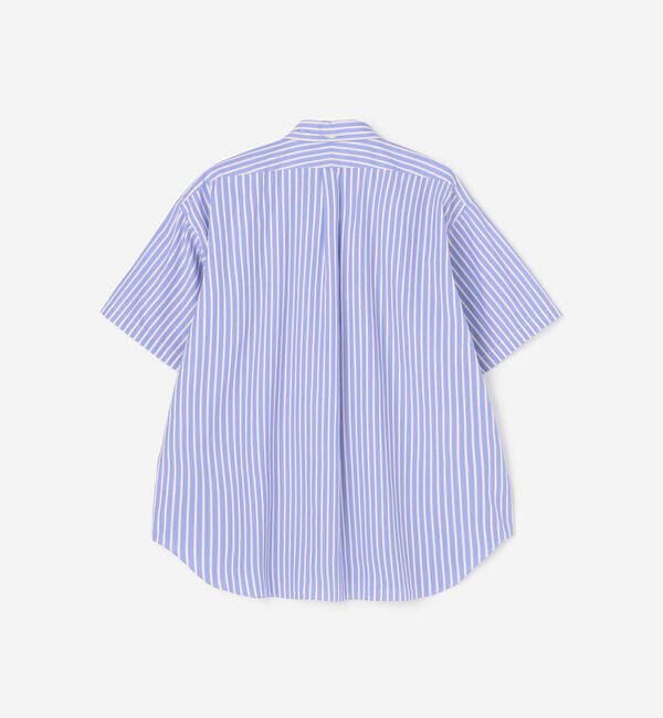 GYMPHLEX「Gymphlex | コットンポプリン ボタンダウン半袖シャツ STRIPE MEN」|シャツ・ブラウス|