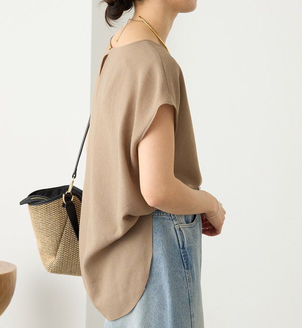  「【セットアップ着用可能/ドライタッチ/シワになりにくい】メッシュフレンチブラウス」|シャツ・ブラウス|