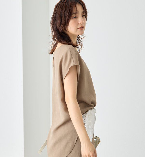  「【セットアップ着用可能/ドライタッチ/シワになりにくい】メッシュフレンチブラウス」|シャツ・ブラウス|