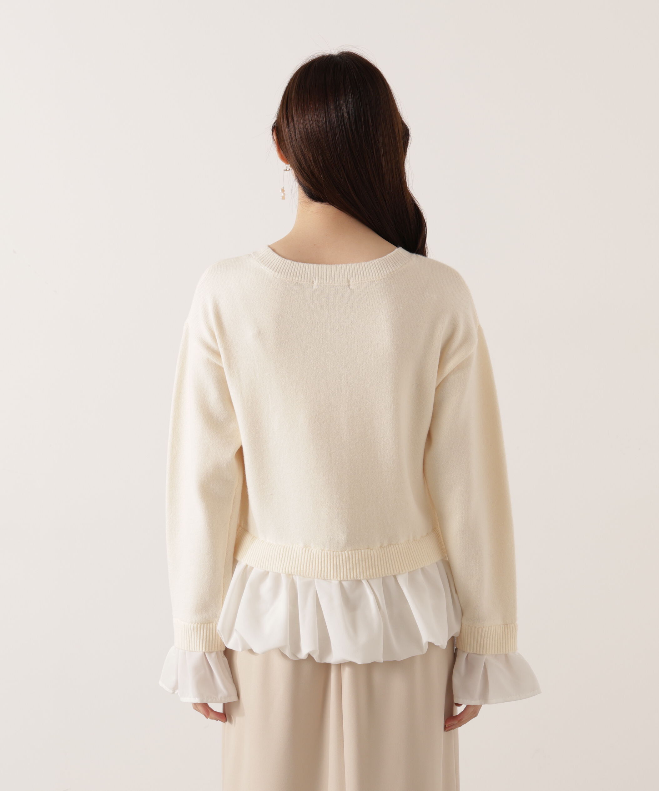 PROPORTION BODY DRESSING「＜ウォッシャブル＞バルーンペプラムニット 25AW」|ニット・セーター|