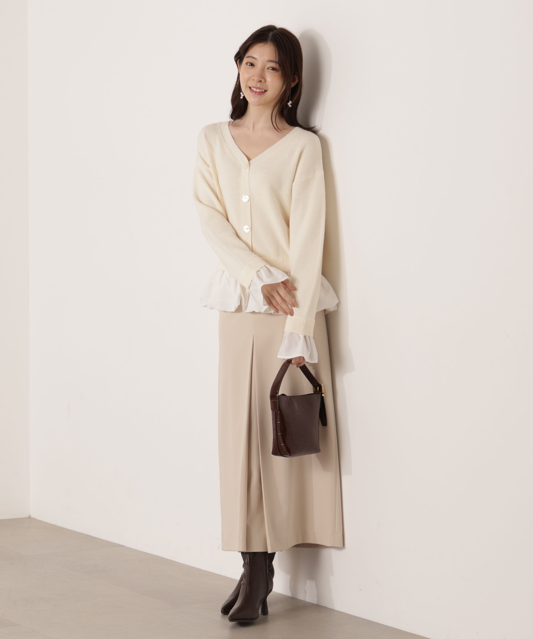 PROPORTION BODY DRESSING「＜ウォッシャブル＞バルーンペプラムニット 25AW」|ニット・セーター|