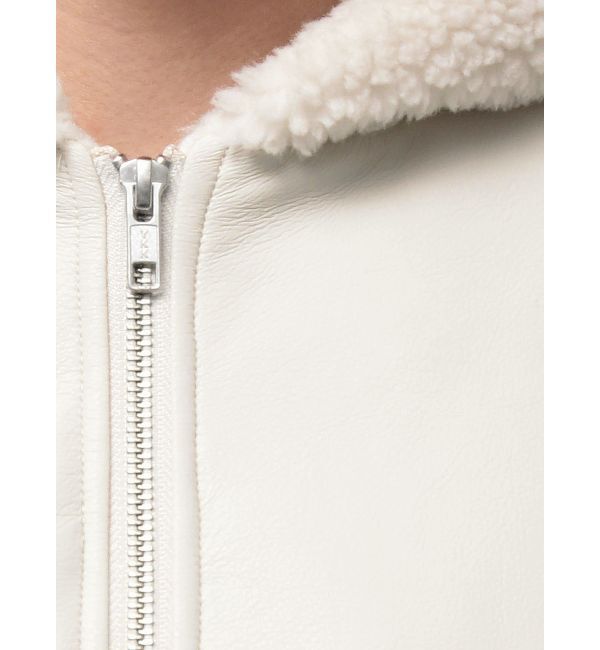GYDA「Hoodie Fake Leatherコート」|ブルゾン・スタジャン|