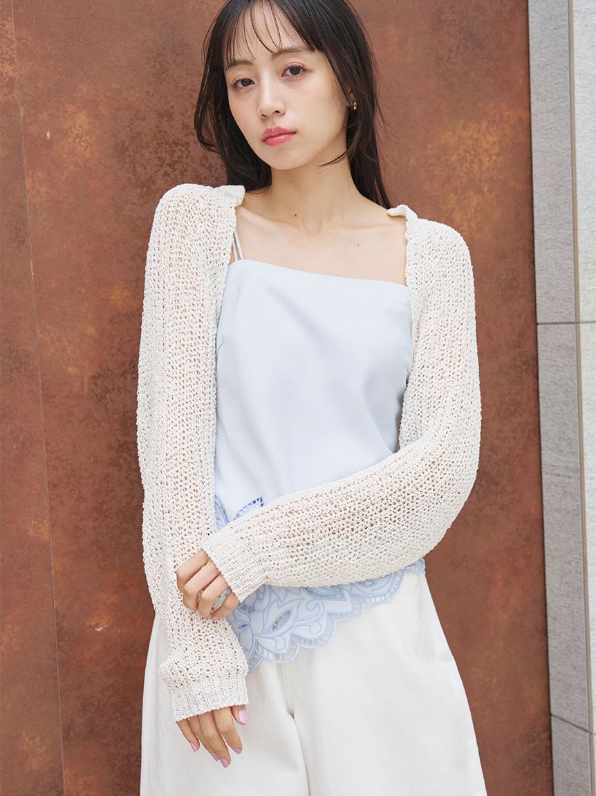 SNIDELメッシュショートボレロ メッシュショートボレロ（SNIDEL）｜ルミネのファッション通販
