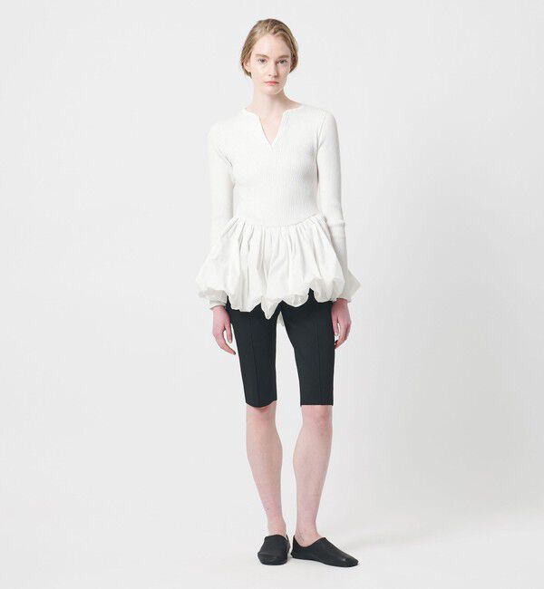 AEWEN MATOPH「＜AEWEN MATOPH＞バルーンコンビ 二ットプルオーバー ‐ ウォッシャブル ‐」|ニット・セーター|