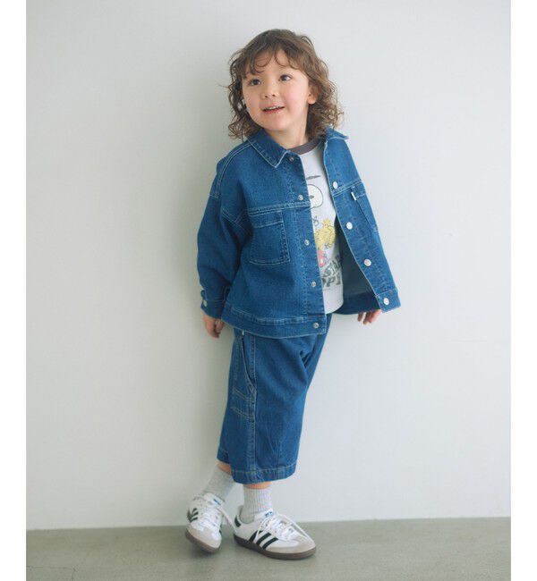 UNITED ARROWS green label relaxing「デニム クロップド ペインター パンツ / キッズ  100cm-160cm」|チノ|
