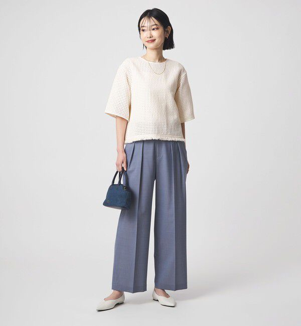 UNITED ARROWS green label relaxing「ラティス ツイードライク プルオーバー」|シャツ・ブラウス|