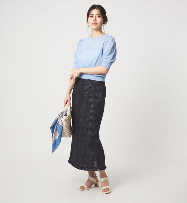 UNITED ARROWS green label relaxing「ラティス ツイードライク タイトスカート」|タイト|