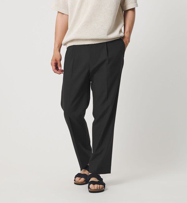 BEAUTY&YOUTH UNITED ARROWS「クール トロ イージー スラックス NO.5 接触冷感 ストレッチ」|チノ|BLACK