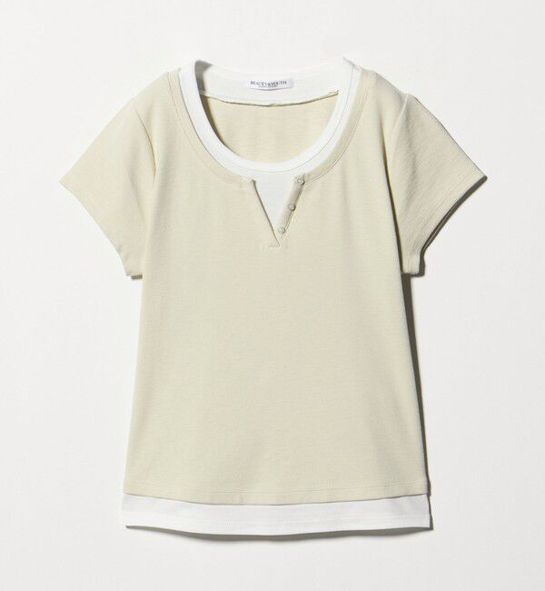 BEAUTY&YOUTH UNITED ARROWS「ヘンリーネック レイヤード Tシャツ」|Tシャツ・カットソー|LIME