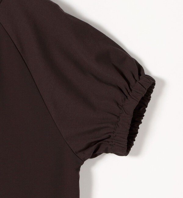 quaranciel「《予約》quaranciel:〈洗濯機可能〉シルク ミックス パフ スリーブ プルオーバー」|Tシャツ・カットソー|