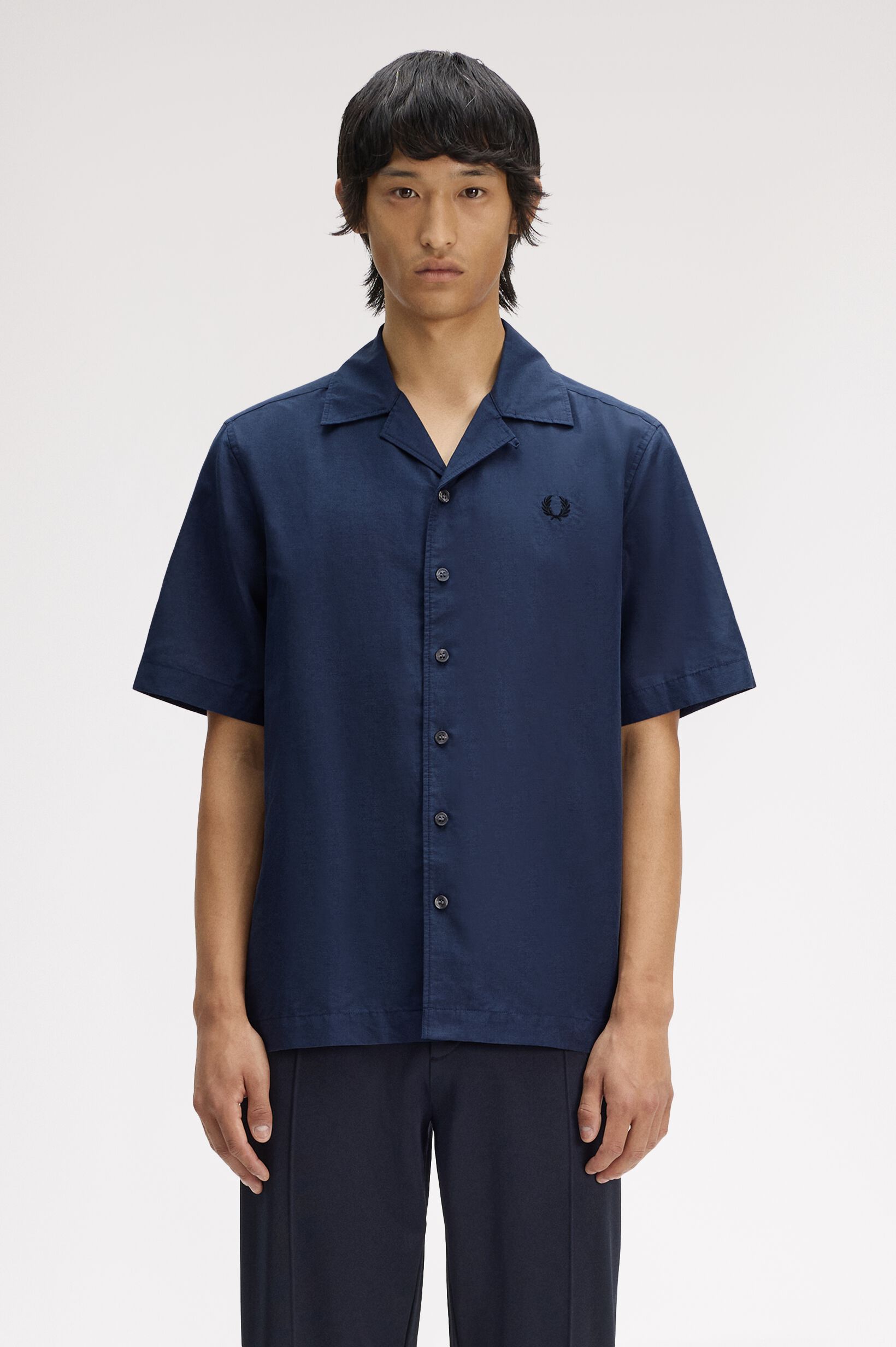 FRED PERRY 「Linen Blend Revere Collar Shirt／リネンブレンドオープンカラーシャツ」|シャツ・ブラウス|