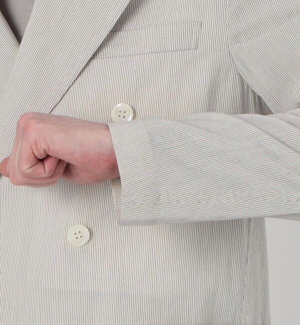 TOMORROWLAND MENS「コットンシルクシアサッカー ダブルブレステッド6Bジャケット GIANNETTI PIERO」|テーラードジャケット|