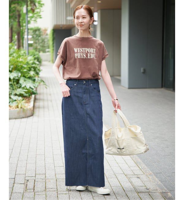SLOBE IENA「《WEBのみ4サイズ展開》LE DENIM スリットフレアデニムスカート」|スカート|
