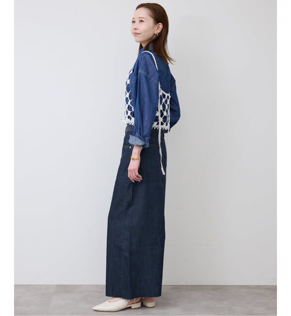 SLOBE IENA「《WEBのみ4サイズ展開》LE DENIM スリットフレアデニムスカート」|スカート|