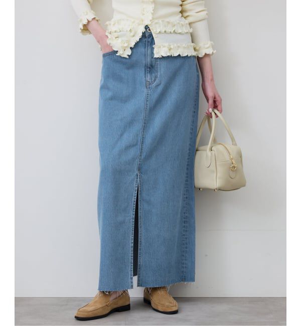 SLOBE IENA「《WEBのみ4サイズ展開》LE DENIM スリットフレアデニムスカート」|スカート|