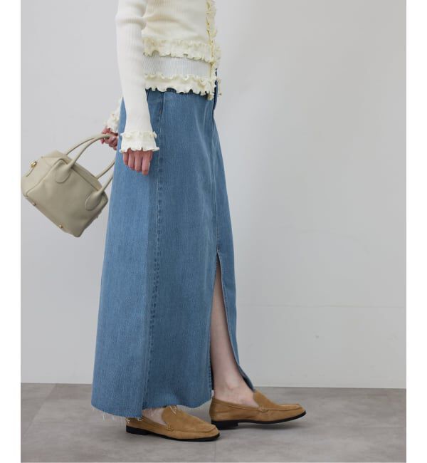 SLOBE IENA「《WEBのみ4サイズ展開》LE DENIM スリットフレアデニムスカート」|スカート|