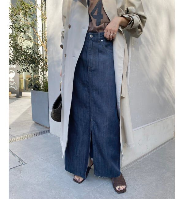 SLOBE IENA「《WEBのみ4サイズ展開》LE DENIM スリットフレアデニムスカート」|スカート|