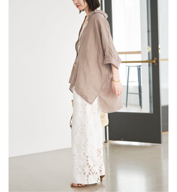 SLOBE IENA「《シリーズあり》リネンコットンBOXシャツ」|シャツ・ブラウス|