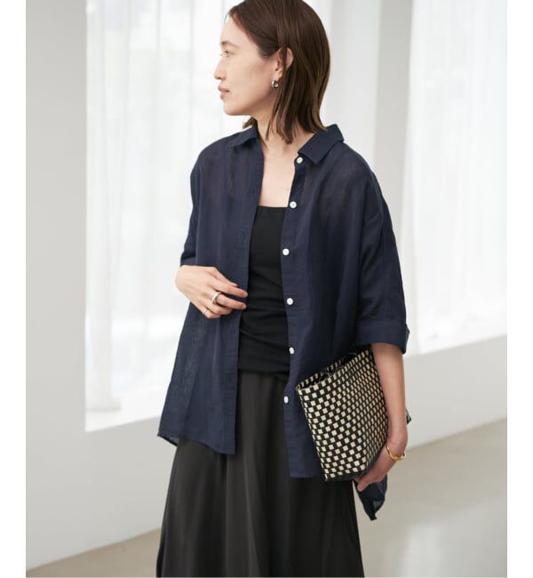 SLOBE IENA「《シリーズあり》リネンコットンBOXシャツ」|シャツ・ブラウス|