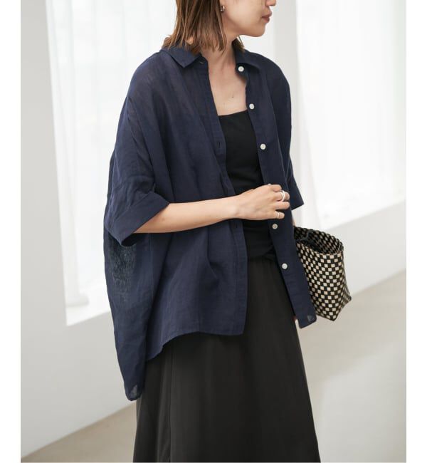 SLOBE IENA「《シリーズあり》リネンコットンBOXシャツ」|シャツ・ブラウス|