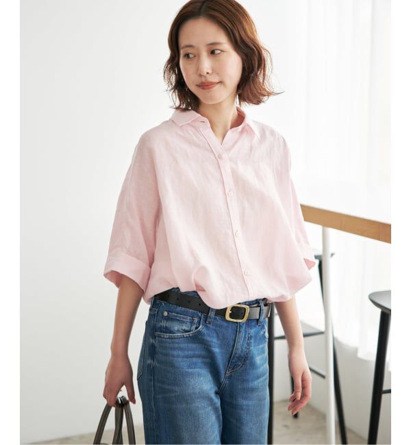 SLOBE IENA「《シリーズあり》リネンコットンBOXシャツ」|シャツ・ブラウス|
